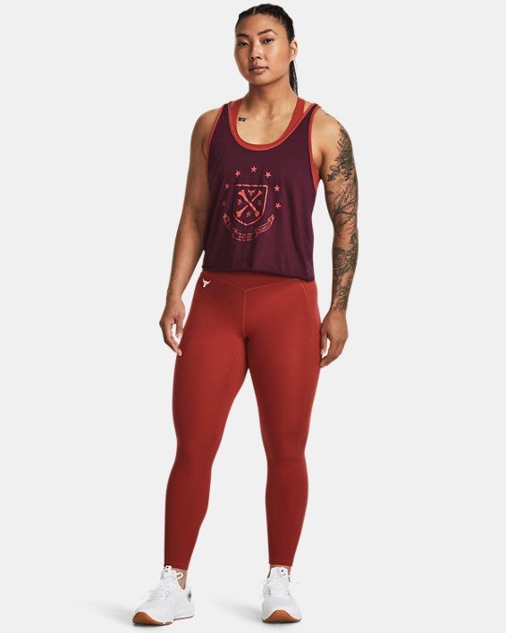 Women's Project Rock Arena Tank in Maroon image number 2